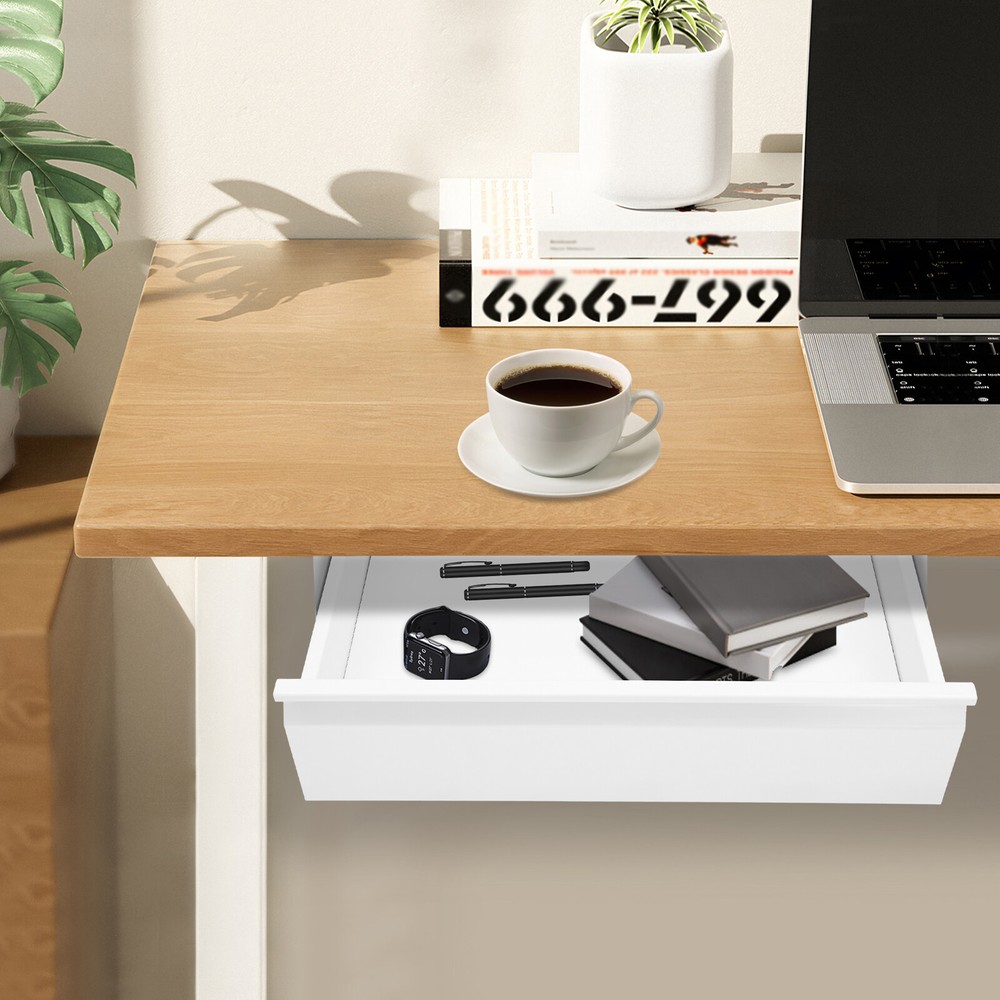 Under Desk Mounted Sliding Pull-out Drawer Storage Organizer for Workstation