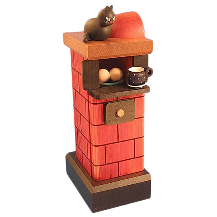 Red Tiled Stove German Smoker