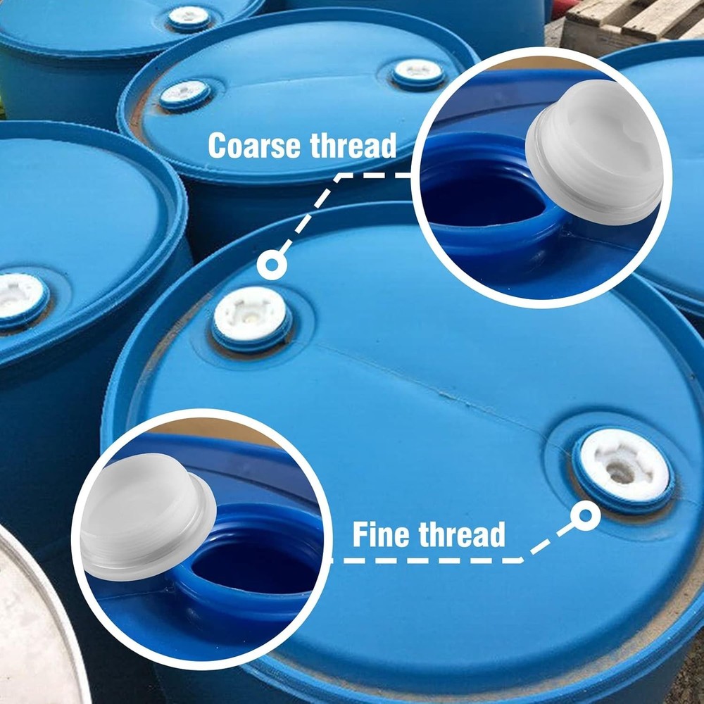6pcs 2.32'' / 59mm Barrel Bung Cap, Plastic Hole Caps Poly Buttress Drum Plug...