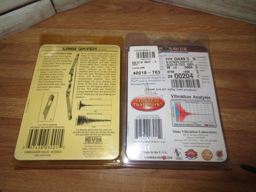 LIMBSAVER Solid Limb & String Leech By Sims Archery Vibration Reduction
