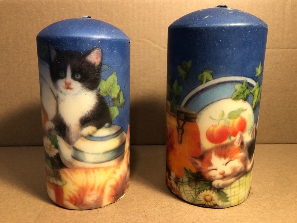 Vintage Cat Candles (2)