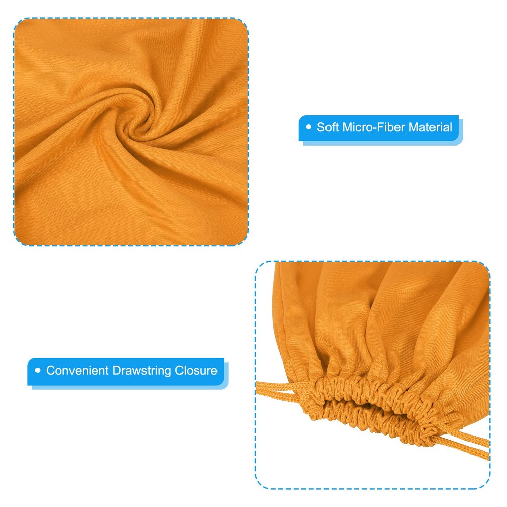 Ski Goggle Bag, 6 Pack Microfiber Snow Goggles Case Sleeve, Orange