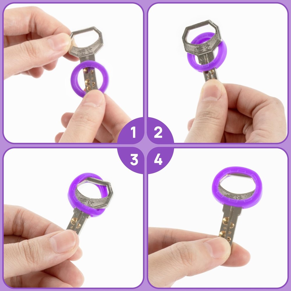 40 PCS Key Covers Caps - Sukh Identifiers small, Mixed