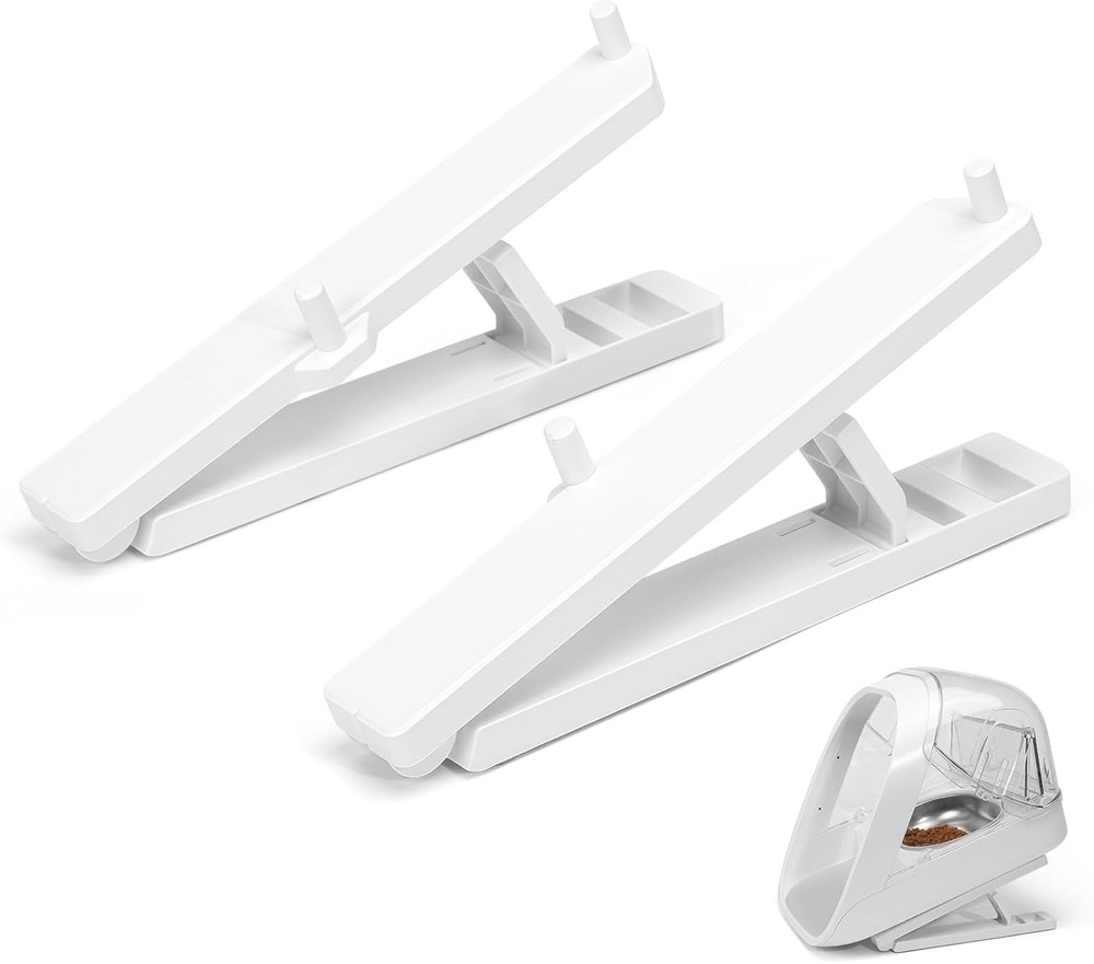 Adjustable Stand for Micro Chip Automatic Pet Feeder and Connect, White