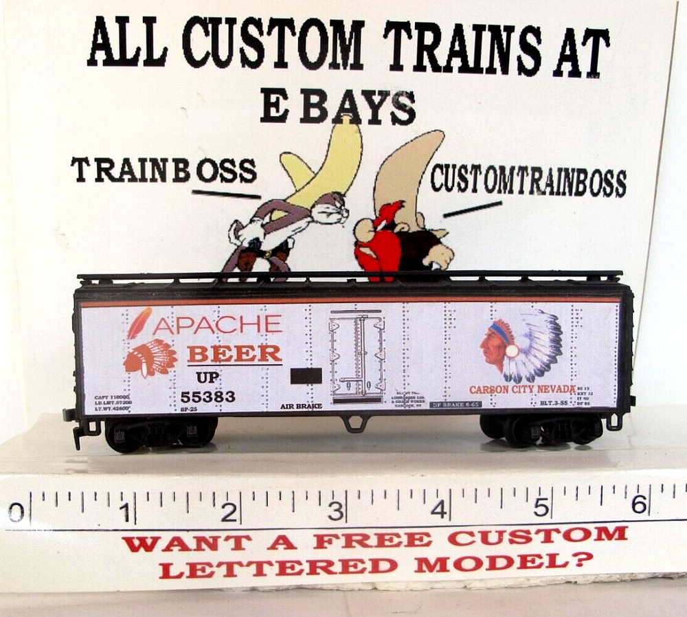 HO SCALE CUSTOM LETTERED APACHE BEER REEFER 🍺🍺🍺🍺 PG 8