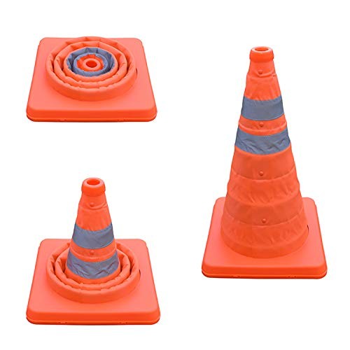 12 Inch Collapsible Traffic Multi Purpose Pop Up Reflective Safety Cone, Work...