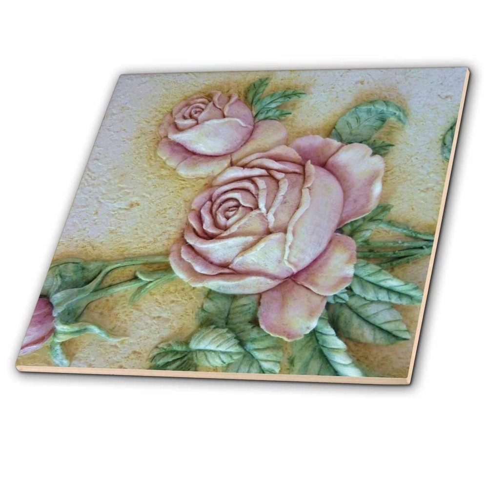 3dRose ct_14481_1 Rose in Ceramic Tile, 4-Inch