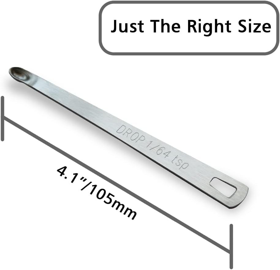 2PCS 1/64 Teaspoon(1/64tsp, 0.08ml, Drop) Single Tiny Measuring Spoon, Small