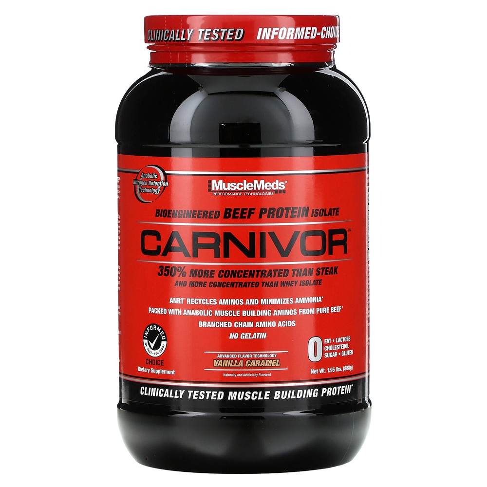 Carnivor, Bioengineered Beef Protein Isolate, Vanilla Caramel, 1.95 lbs (888 g)