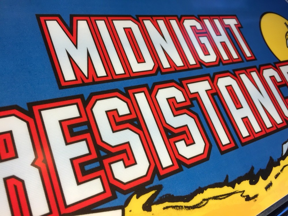 Midnight Resistance Arcade Marquee 26" x 8"