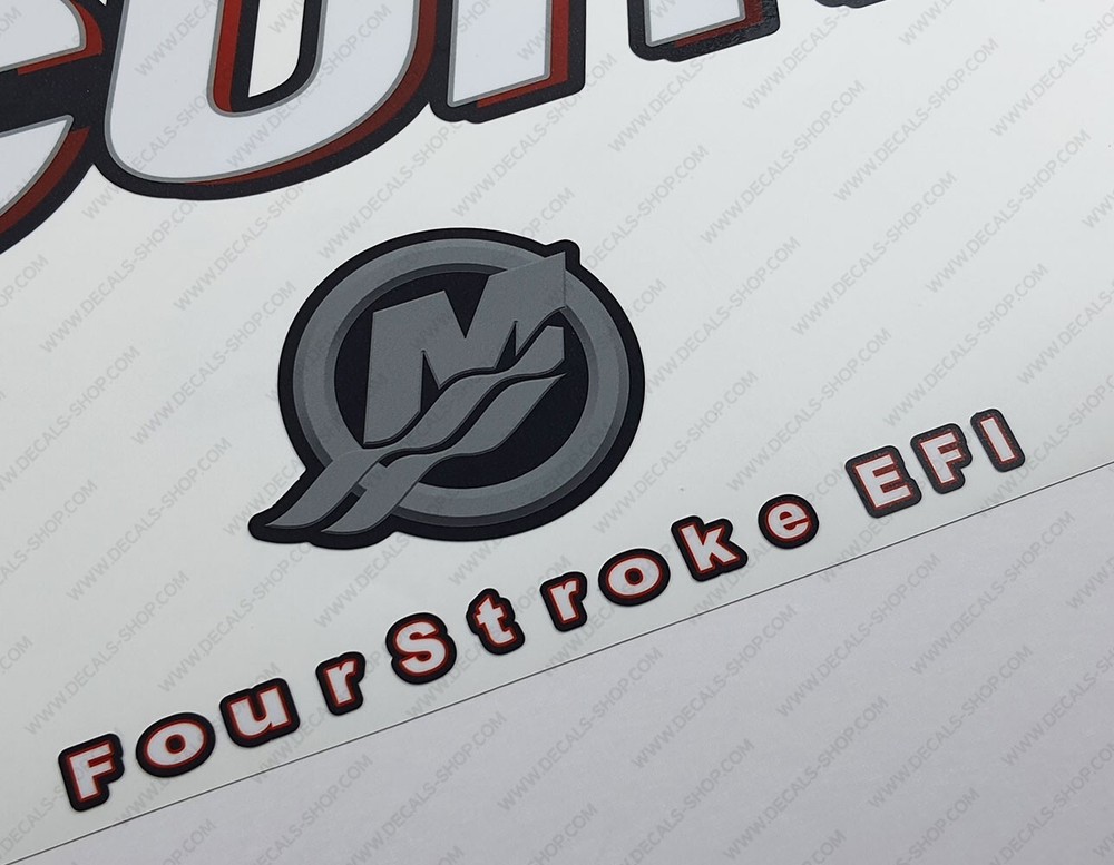 Mercury 90 hp 4-Stroke EFI outboard engine decals sticker set