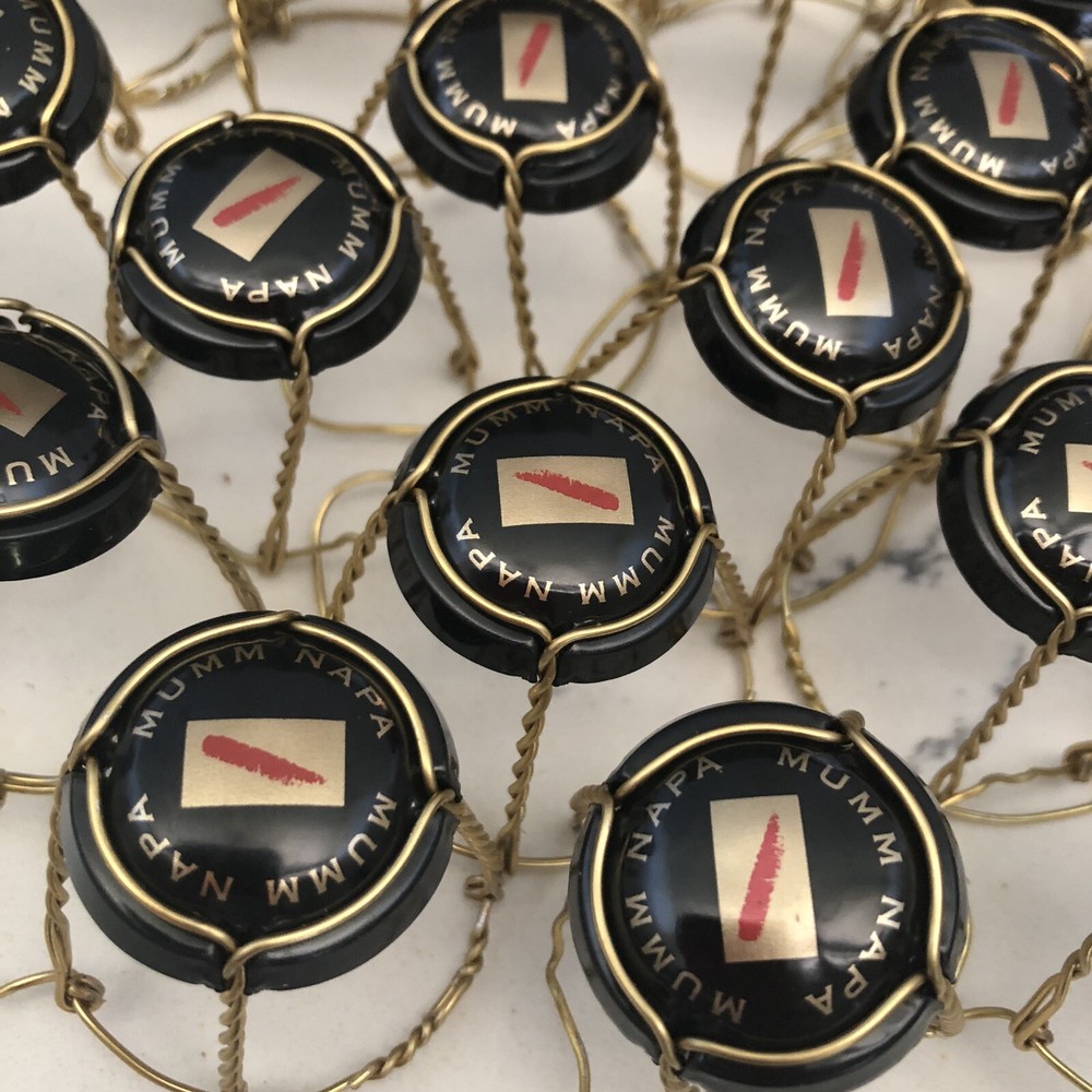 12 Champagne Wire Cages with Caps~One Dozen