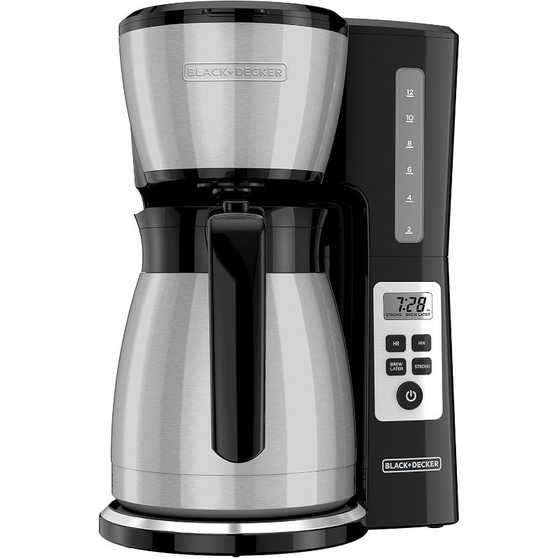 12Cup Thermal Programmable Coffee Maker with Brew Strength and VORTEX Technology