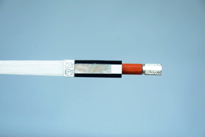 Master model!Special offer!A Pernambuco Violin 4/4 Bow,silver engraved mounted!