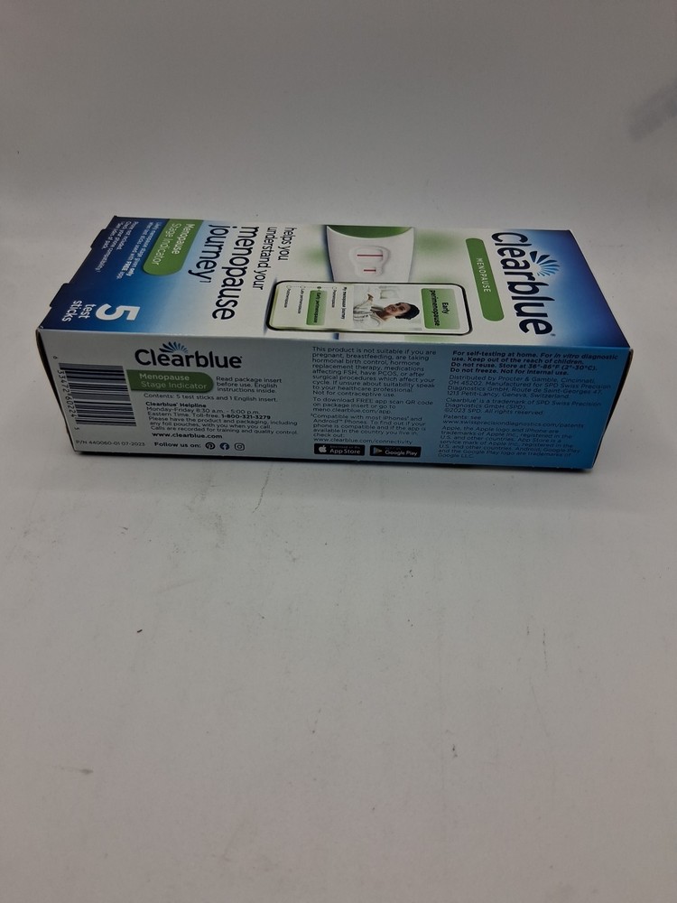 3x Clearblue Menopause 5 Test Sticks