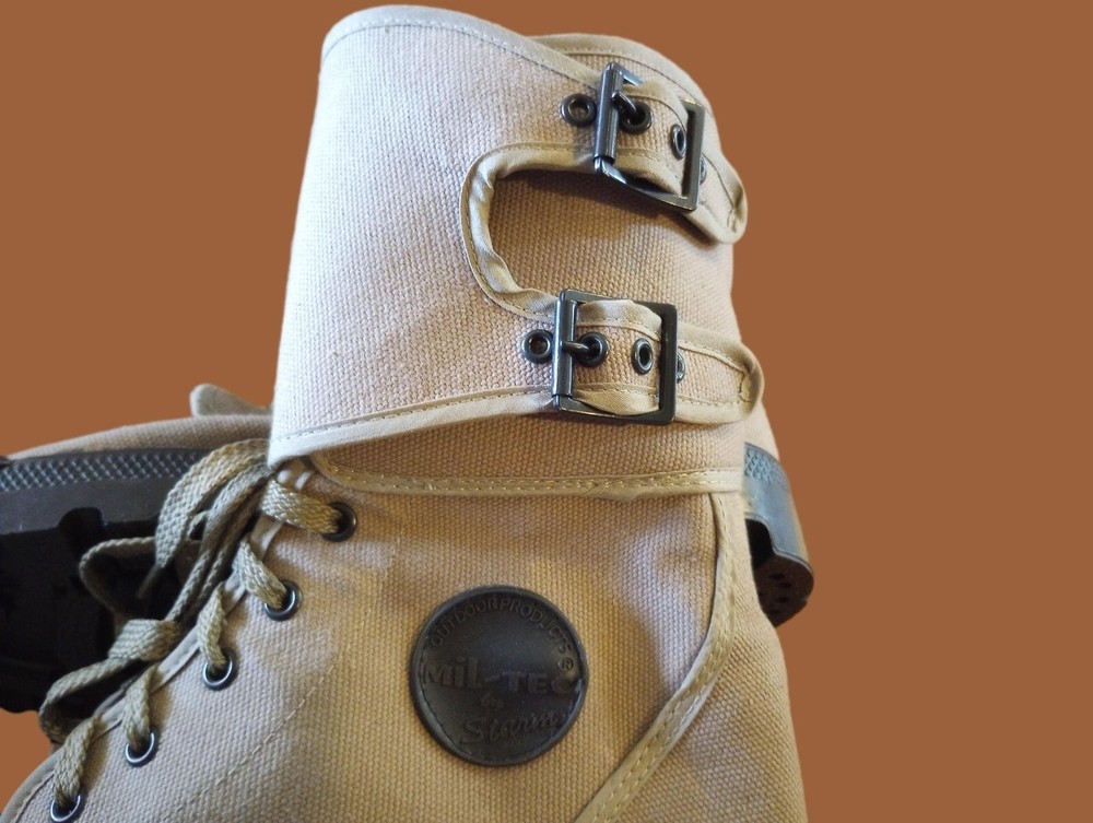 French Style Jungle Combat Boot Canvas Commando Buckle Top