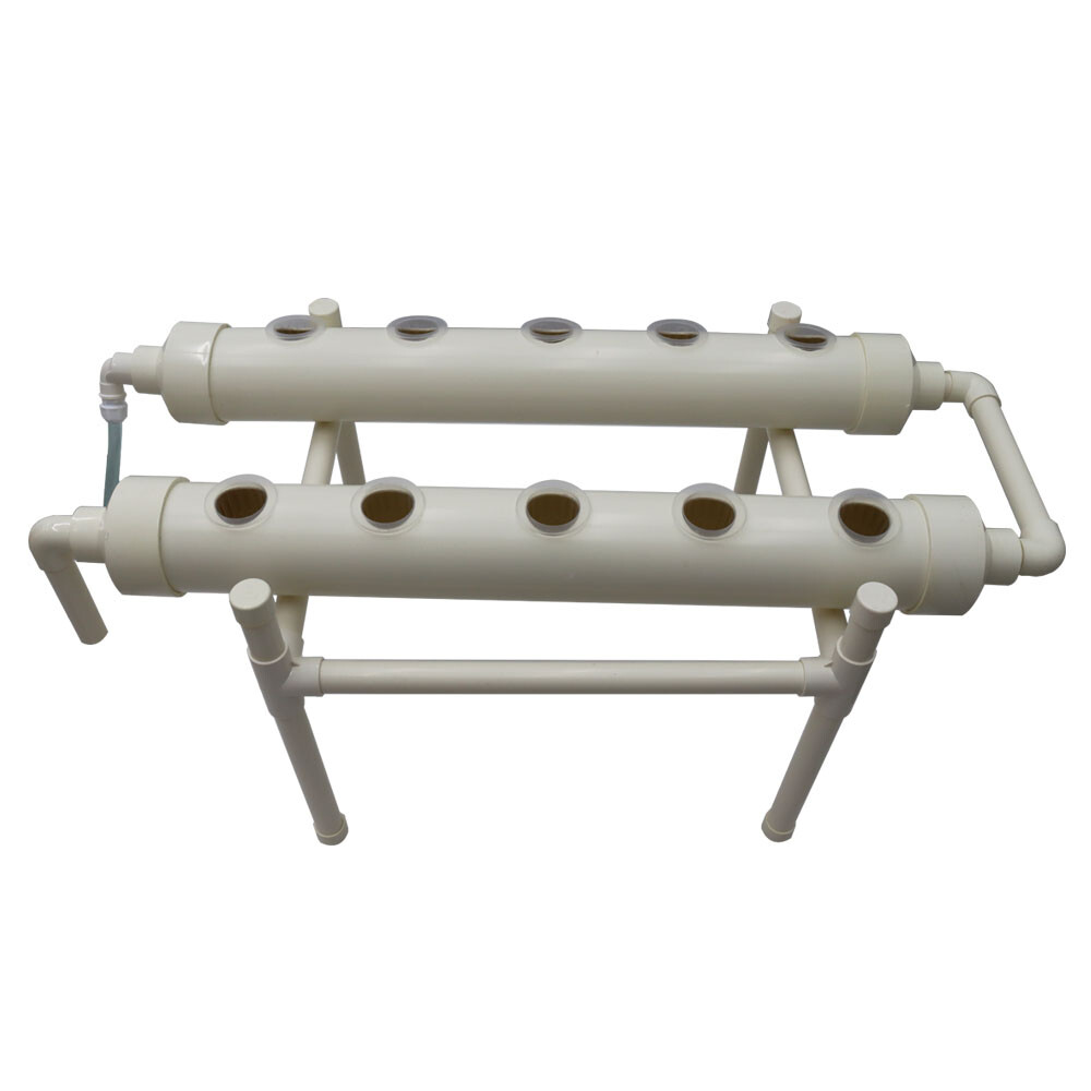 Indoor Hydroponic System Single Layer two Pipes Vegetable Growing Kit PVC Pipe