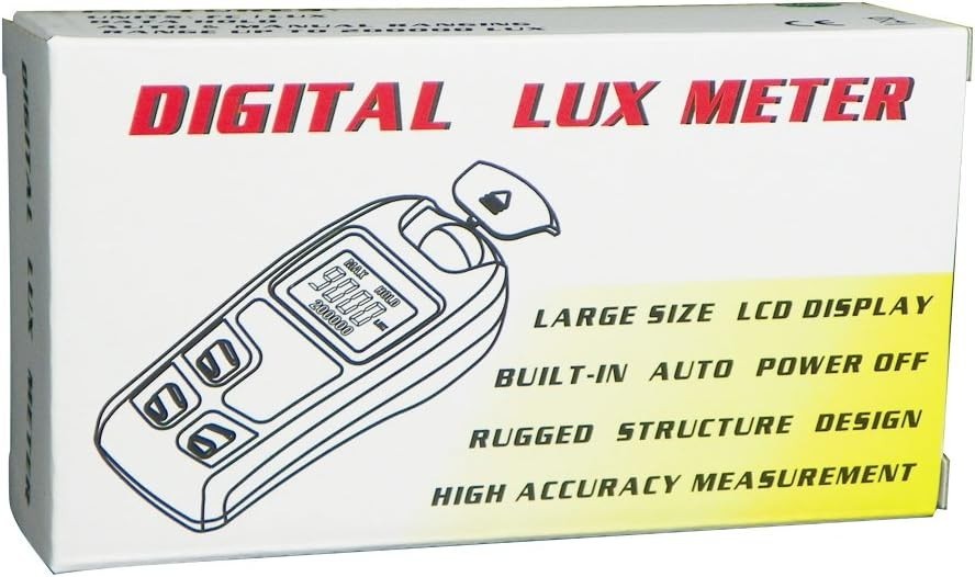 Compact Light Meter with Auto/Manual Range - Ideal for Home & Office Lighting