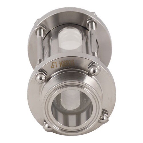 2" Stainless Tri Clamp Glass Reflux Column Section with Copper Bubble Plate