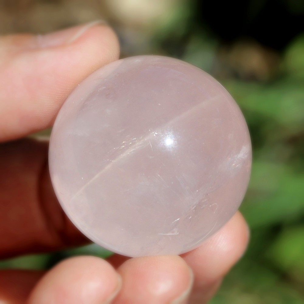 Star Rose Quartz Sphere, Approximately 31 mm (RQ92)