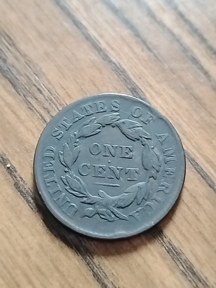 1833 Large Cent- Reverse Die Cracks