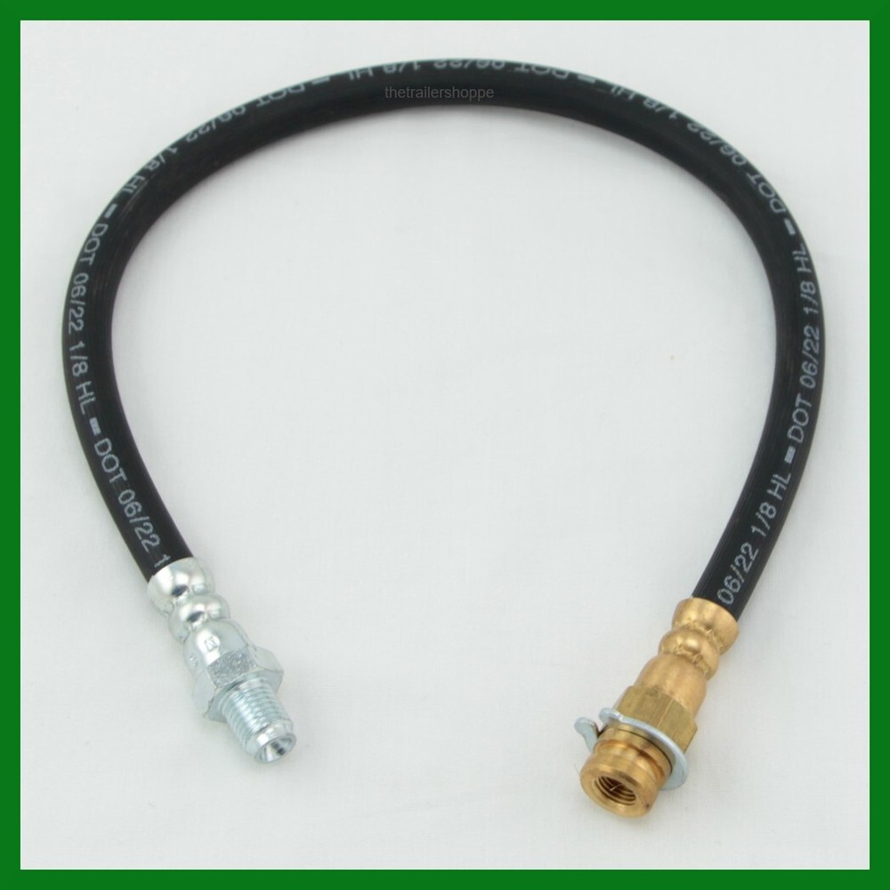 Hydraulic Brake Surge 18" long Flexible Rubber Line Hose 9-12K Trailer Axle