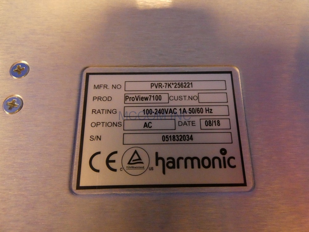 Harmonic ProView 7100 Series PVR-7121 Integrated Receiver/ Decoder w/HD Decoding