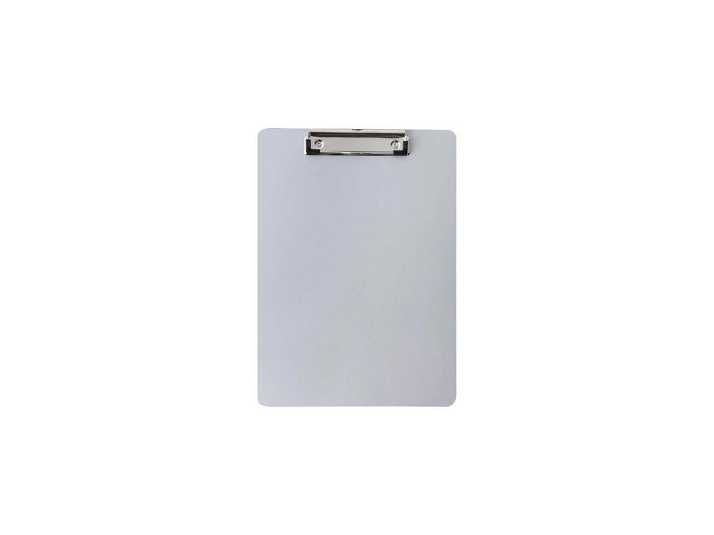 Business Source Plastic Clipboard - 8 1/2" x 11" - Low-profile - Plastic - Silve