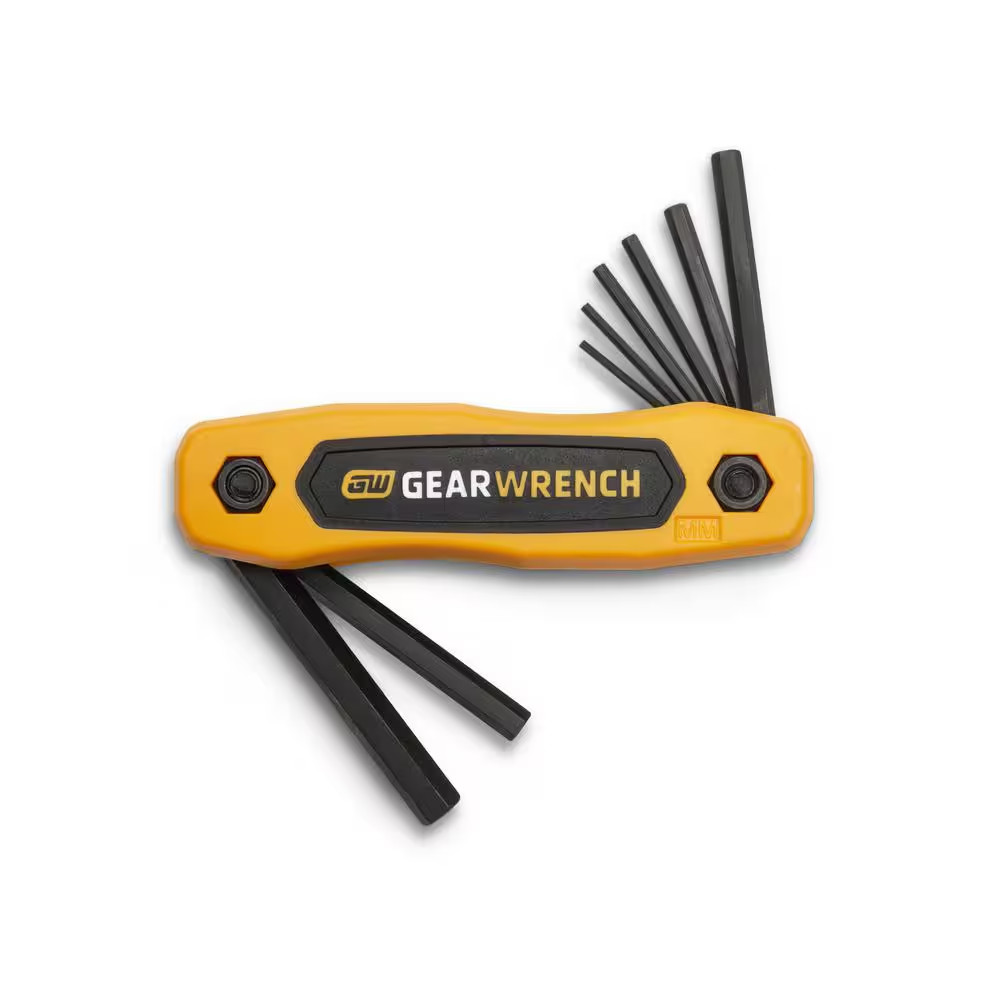 Metric Folding Hex Key Set (8-Piece)