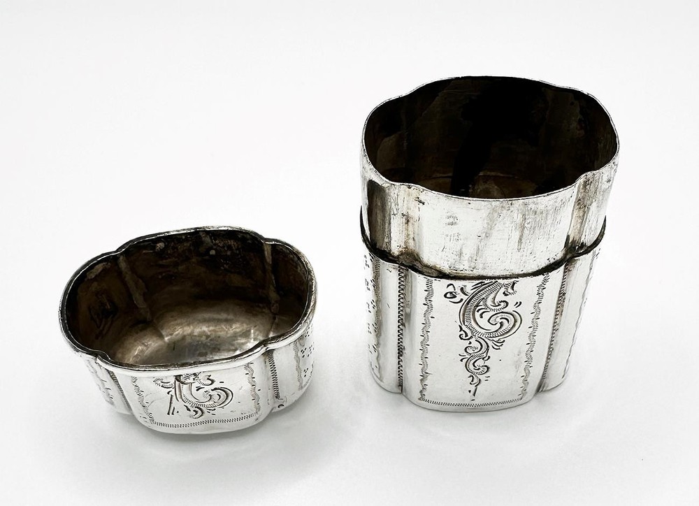 ANTIQUE DUTCH SILVER PEPPERMINT BOX 1861
