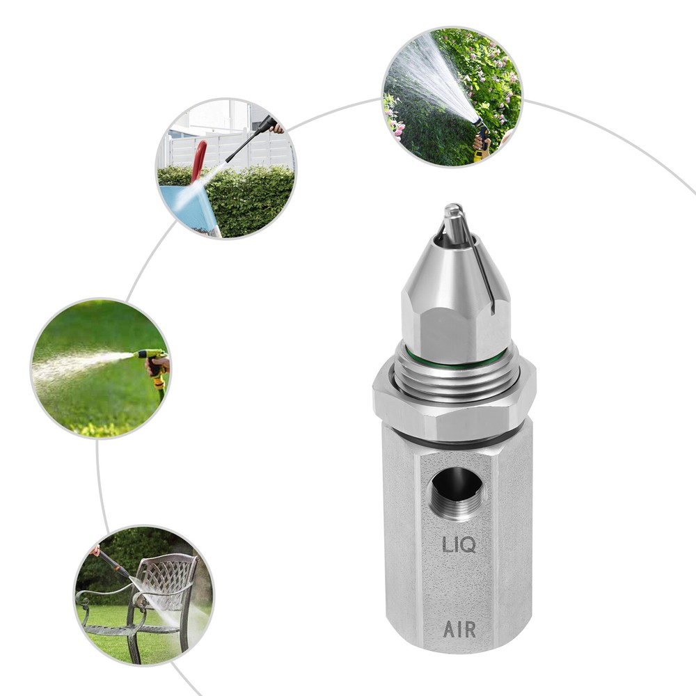 Ultrasonic Nozzle Air Atomizer Nozzle Air Atomizing 30°/60°/80° Angle 1/4''Model