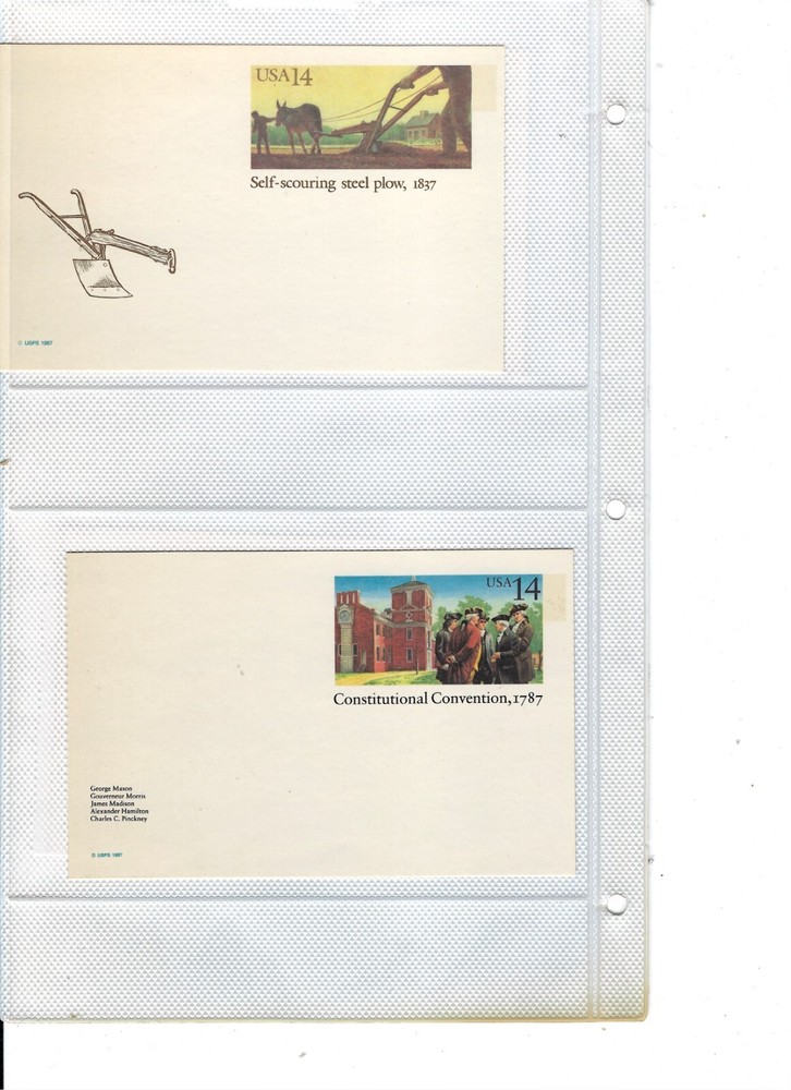 US: 2 postal cards NEW MNH 121815