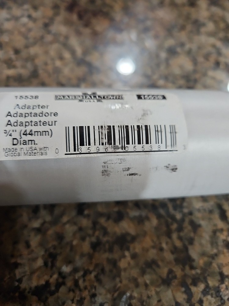 MARSHALLTOWN Threaded Handle Adapter, Concrete Tools, 1-3/4 Inch Push Button ...