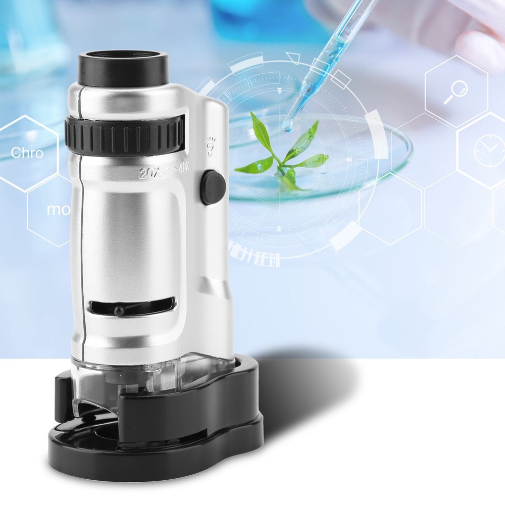 LED Illuminated Mini Pocket Microscope For Collectors Recommended