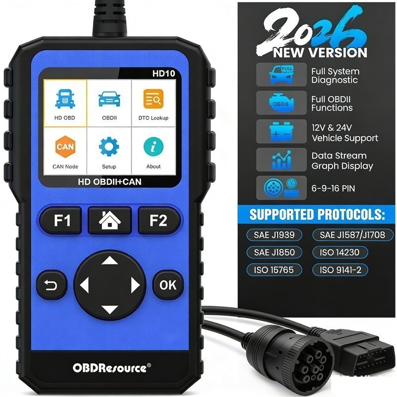 Scanner OBD2 9 pin For John Deere Engine ABS SRS SAS AT TPMS Fault Code Reader