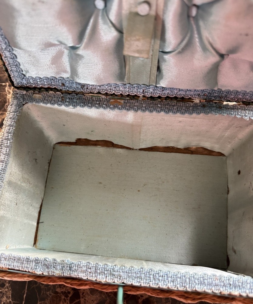 Antique Vintage Sewing Basket Box