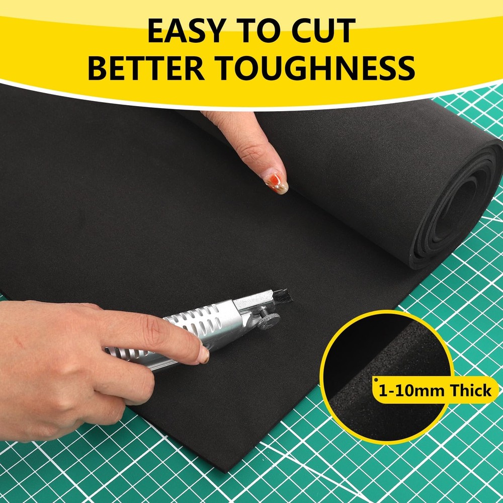 Do²ping Black Foam Sheets Roll, 5mm Thick Premium Thickness-5mm,