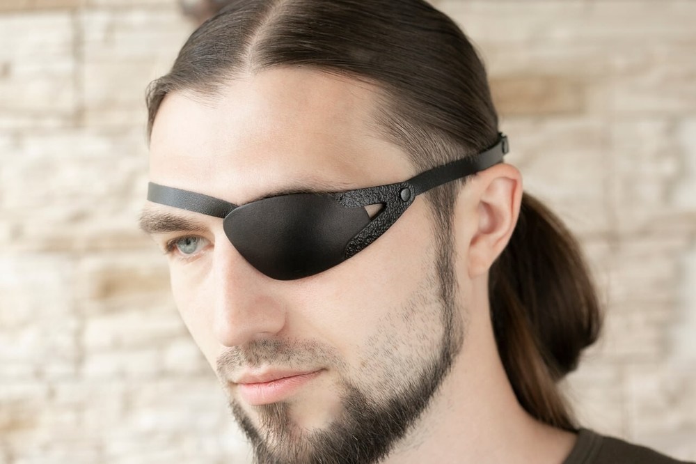 Eye Patch, Leather Eye Patch, Slim Eye Patch, Unisex Eye Patch, One Eye