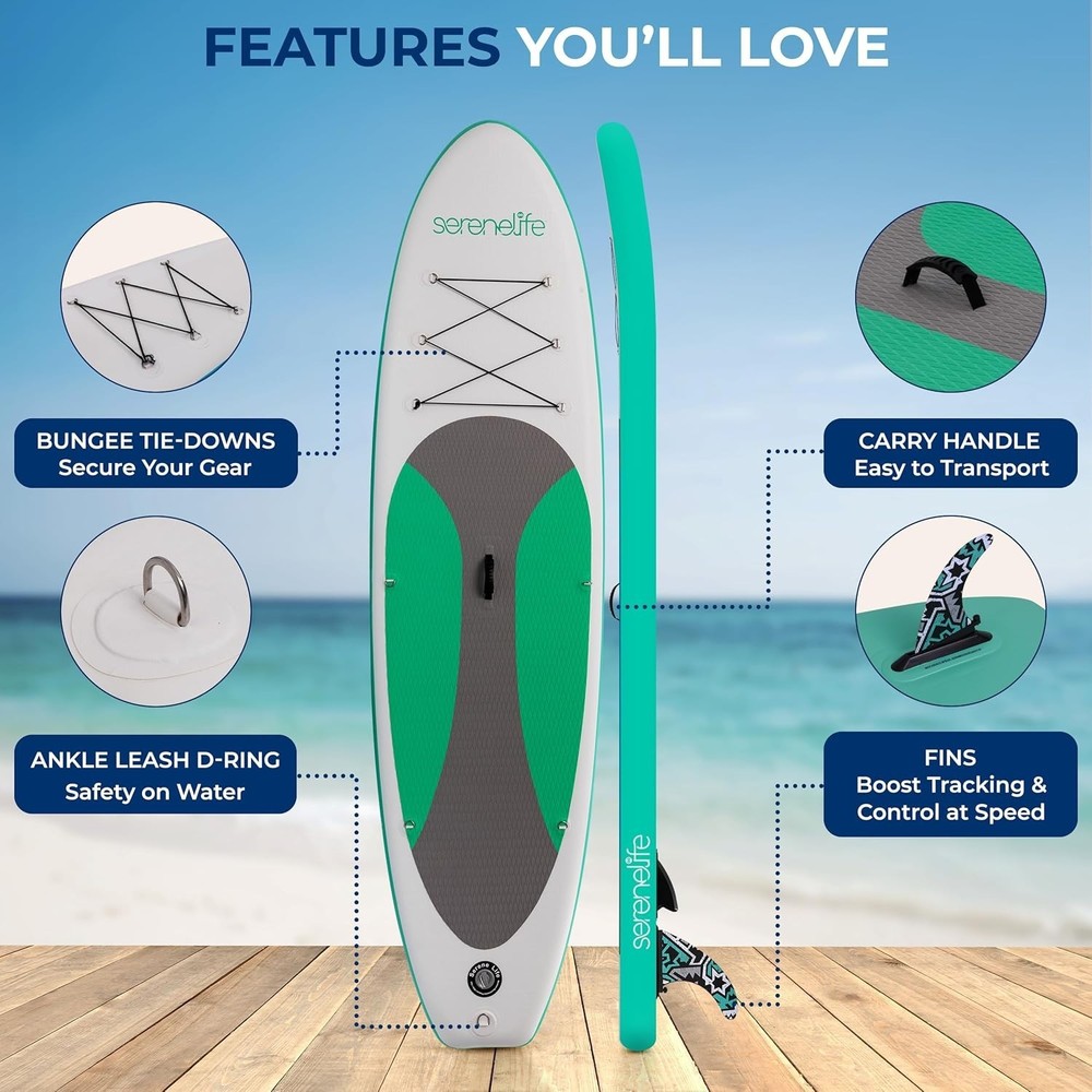 Easy-to-Setup Inflatable SUP Board - Ultimate Stability