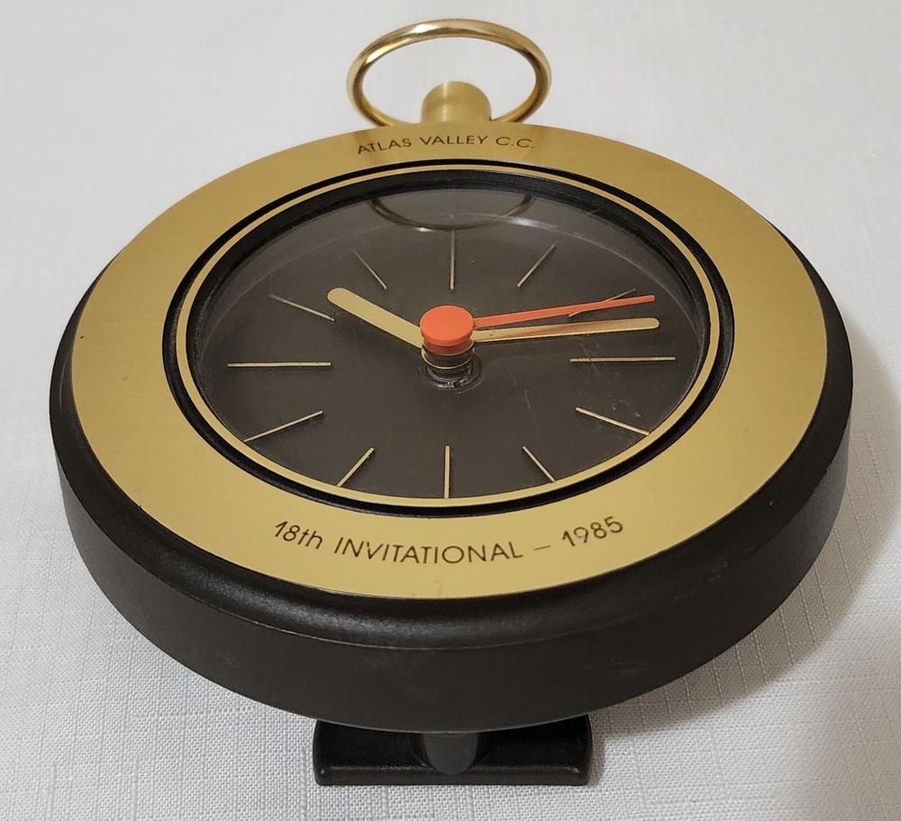 Vintage 1985 Germany Quartz Advertizing Clock Table or Wall excellent condition