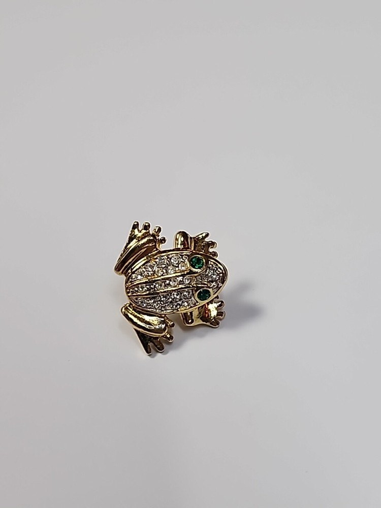 Frog Lapel Pin Faux Jewels ▪︎