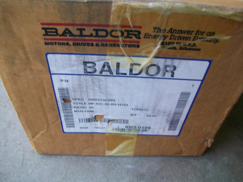 Baldor Gear Reducer GR0213C063 30:1 NEW