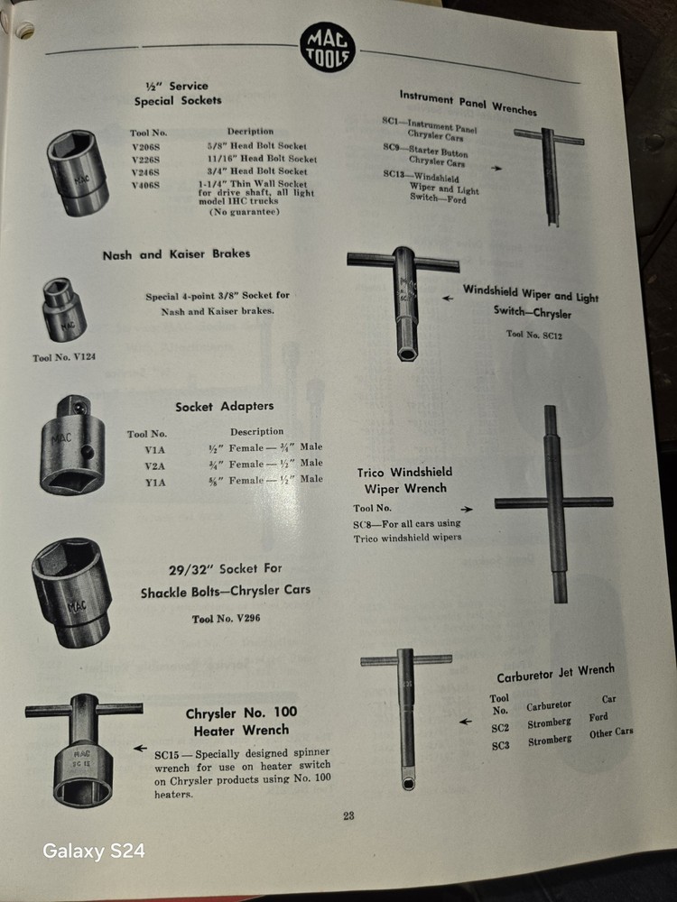 MAC Allied Tools Mechanics Tool & Forge Clinton 1952 Product Catalog #52 + EXTRA