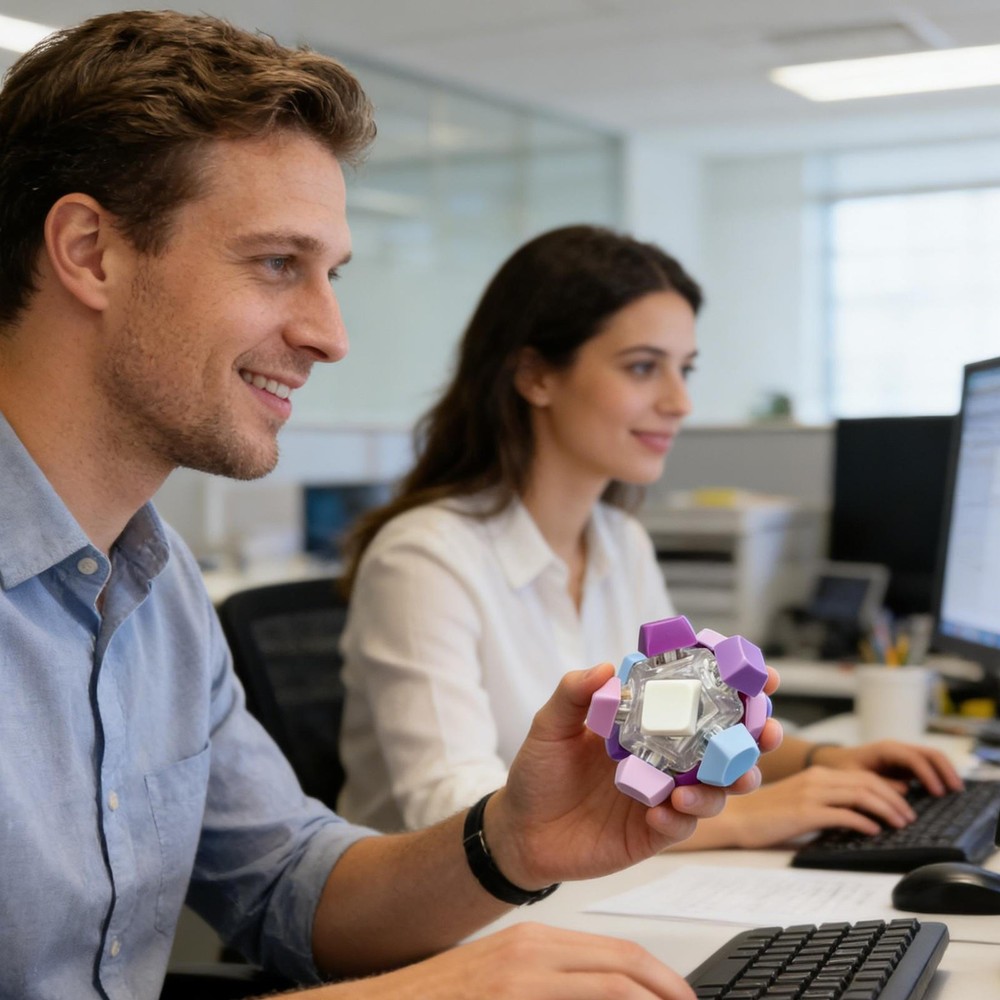 Keyboard Fidget 12-Color Light Up Fun Portable Press Button Keyboard