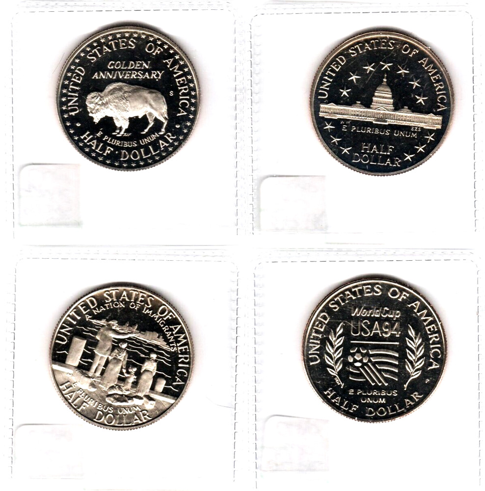 NICE LOT 4 DIFFERENT CLAD COMMEMORATIVE PROOFS