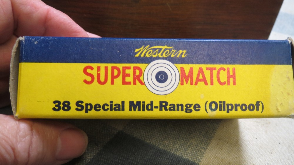 VINTAGE EMPTY Western Super Match 38 Special Mid-Range Shell Box
