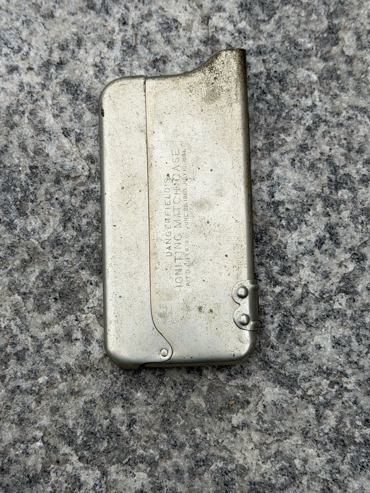 Antique Dangerfield's Igniting Match Case with Patent Dates circa 1880s