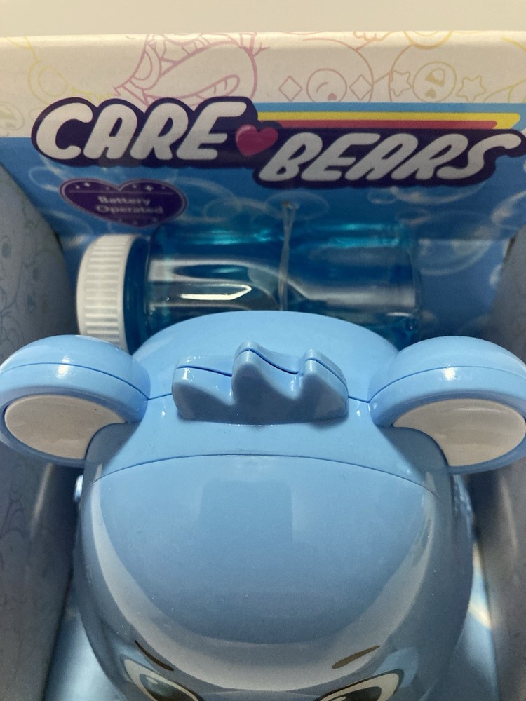 Care Bears (blue) Automatic Bubble Blower w/ Solution + 3 AA Batteries New