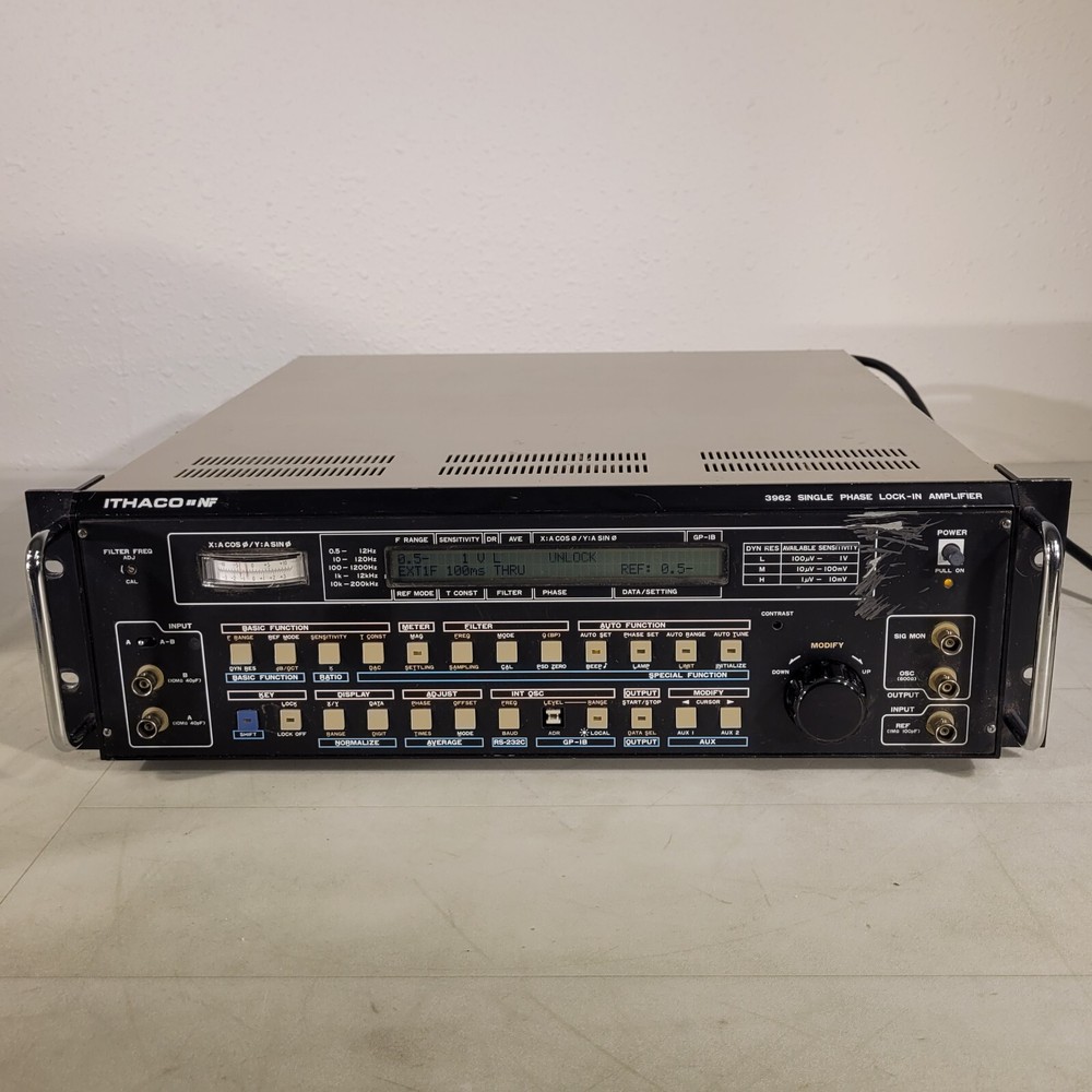 Ithaco 3962A Single Phase Lock-In Amplifier Auto Function Filter Frequency Adj