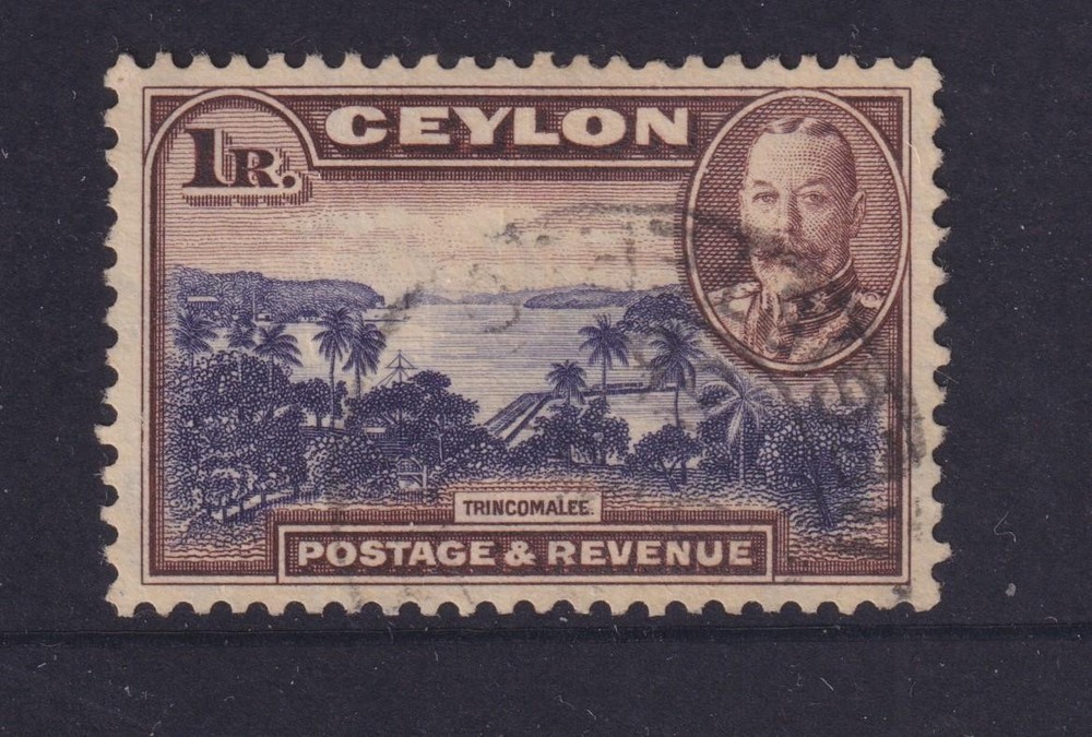 CEYLON, 1935 KGV 1r. Trincomalee, used.